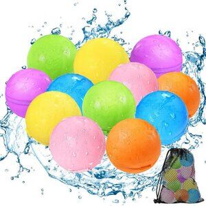 Reusable Water Bomb balloons, Summer Toy Water Toy for Boys and Girls, (12Pack)